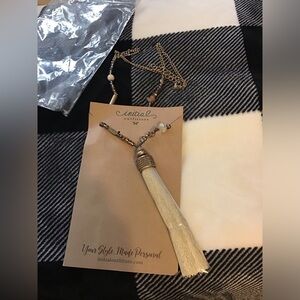 New lady Initial Outfitters Necklace 30”-35” beaded With 51/2” Tassel jewelry